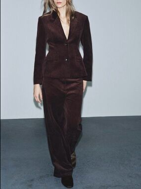 Wide Leg Corduroy Pants ZW Collection